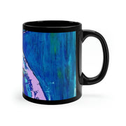 Blue Woman - 11oz Black Mug Art Mug